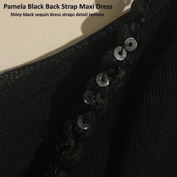 PAMELA MILANO ITALIAN STYLISH BLACK MAXI DRESS - Picture 9 of 13